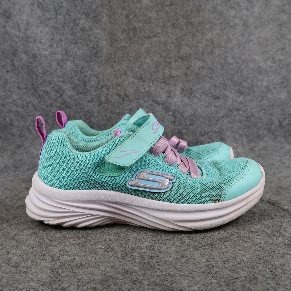 Skechers Shoes Kids 13 Casual Sneakers Easy On Adjustable Strap Blue Pink Girls